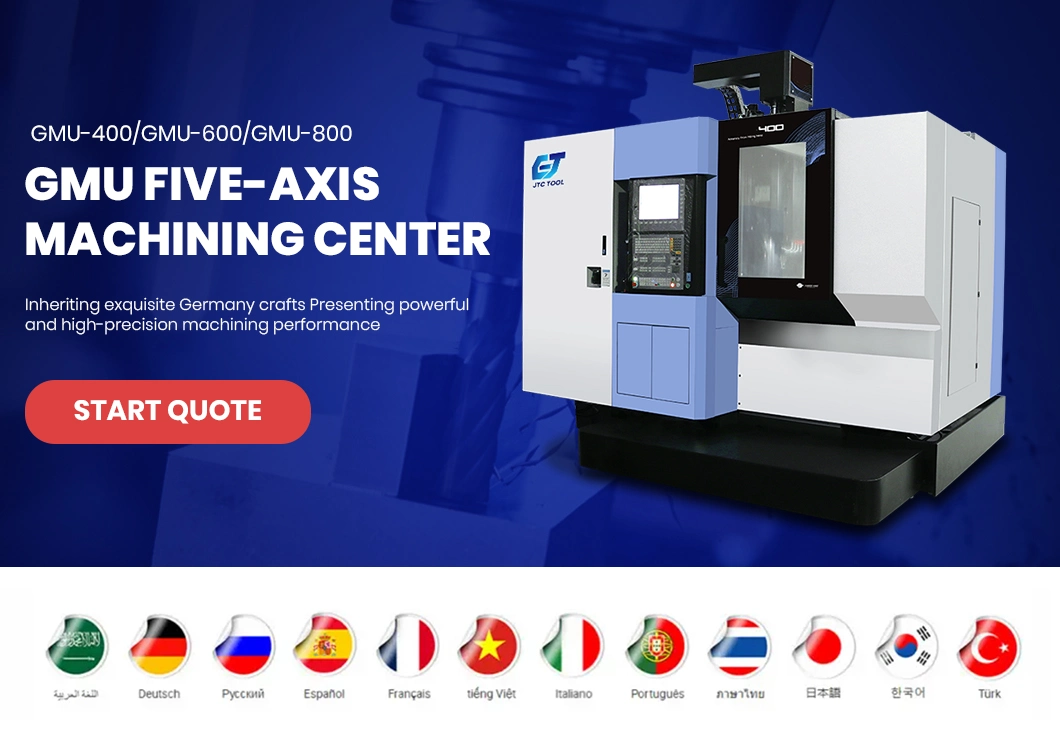 Jtc Tool Control System 5 Axis Mill Turn Manufacturers Gmu400 Best CNC Vertical Machining Center China 5 Axis CNC Machining Center